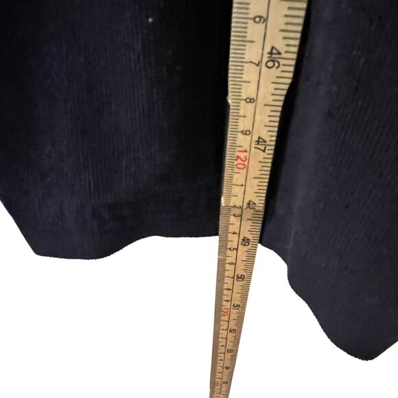 Christopher Banks Christmas Dress Womens SZ 6 Blue Corduroy Modest Shirt Dress - Picture 16 of 16